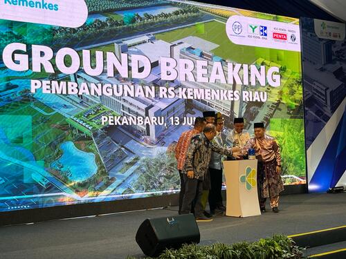Groundbreaking RS Vertikal Riau. (Foto: Sri Wahyuni)
